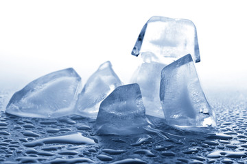 melting ice cubes