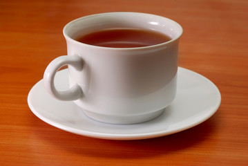 Cup of tea on the table