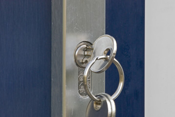 Door handle with keys