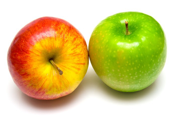 Red and green apples