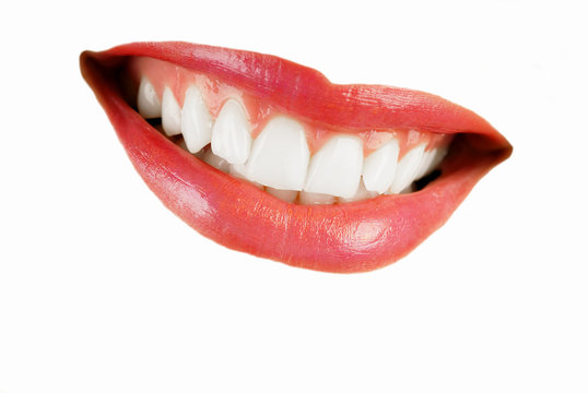 Smiling woman mouth