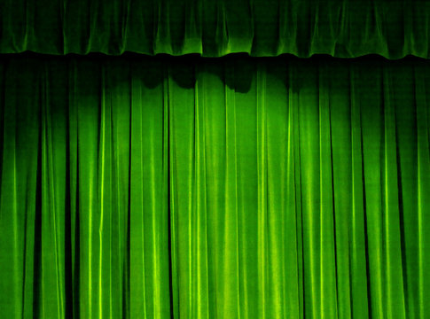 Green Theater Curtain