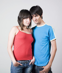 young couple posing
