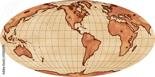  World Map Mollweide Projection Americas Centered Stock Photo And Royalty free Images On 