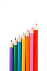 color pencils isolated on white