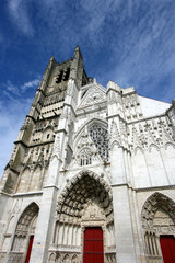 Fototapeta na wymiar Auxerre Gothic cathedral