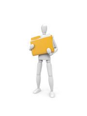 Person hold folder