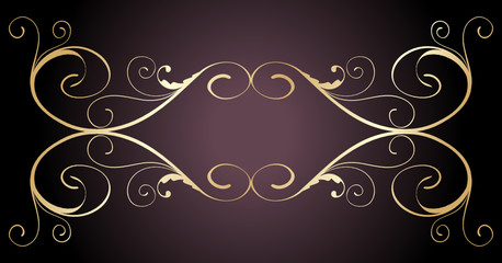 golden floral design