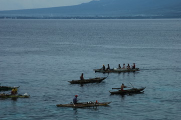 Naklejka premium indonesian fisherman