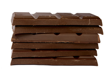 Heap of chocolate fragments