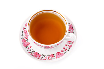 Elegant porcelain cup of tea