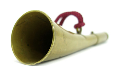 Brass horn trumpet for hunting