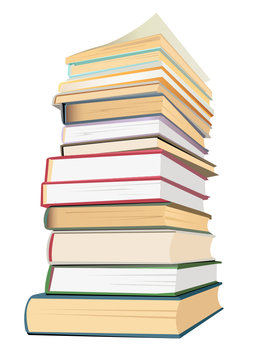 books stack vector