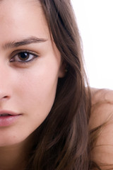 Obraz premium Young beautiful woman portrait