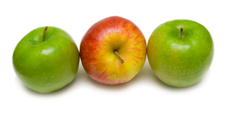 Red and green apples