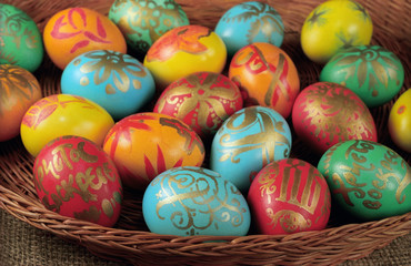 Fototapeta na wymiar Easter eggs