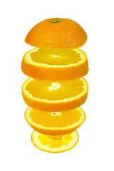 Fotobehang Plakjes fruit Oranje