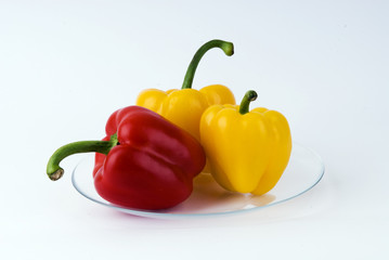 peppers on a plate