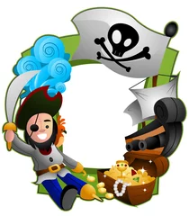 Cercles muraux Pirates Cadre pirate