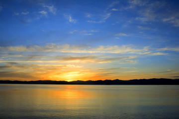 Fototapeta na wymiar Sunset of the sea