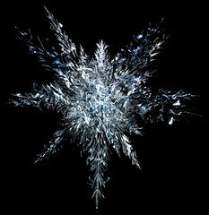 snowflake at night