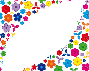 Merry background with flowers