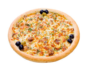 Pizza and italian kitchen. Studio. Isolated