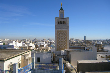 uitzicht op de medina van tunis