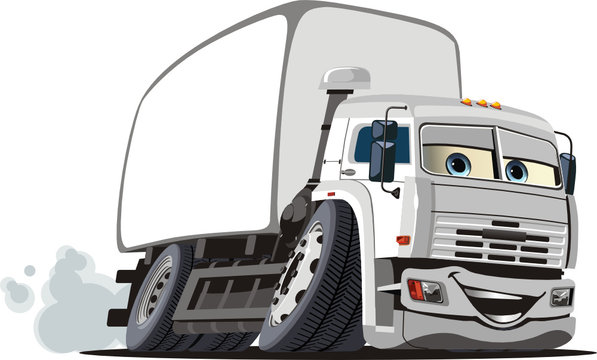 Vector cartoon delivery / cargo truck
