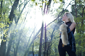 beautiful girl in a park