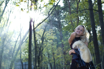 beautiful girl in a park