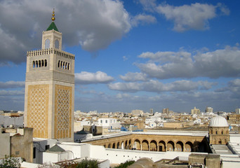 vue panoramique sur la mosquée zitouna