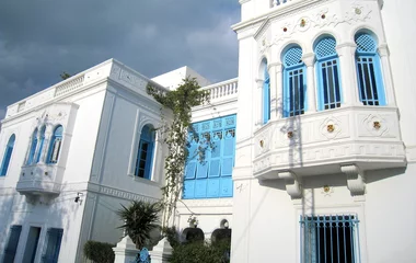 Photo sur Plexiglas Tunisie façade d'habitation en tunisie