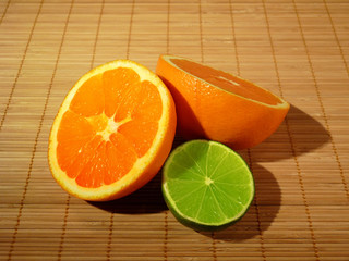 orangen und limette