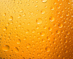 yellow water droplets background