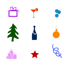 Forms by a holiday of happy New year and Christmas