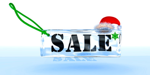 Label about New Year's sale