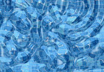 Water ripples in pool