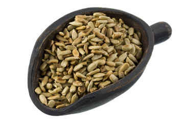 scoop of roasted sunflower seeds
