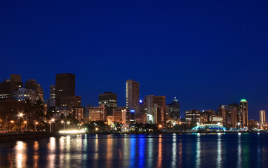 city night view of Durban, South Africa