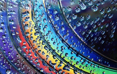 rainbow colors on discs
