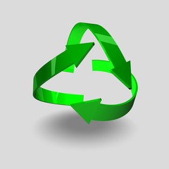 Obraz premium Recyclable concept tags in 3d