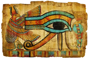 Fototapete Rund ancient egyptian papyrus © Freesurf