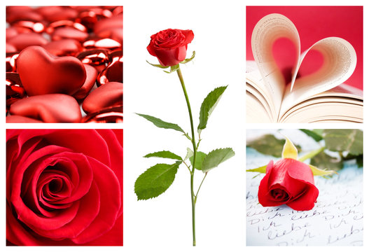 Valentine collage