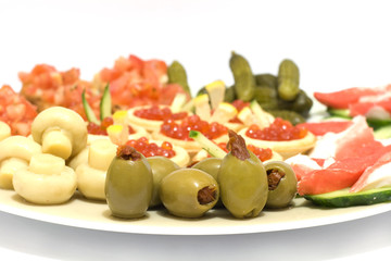 Miniature appetizers for party