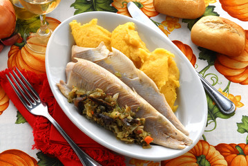 Luccio alla pescatora con polenta - Secondi di pesce