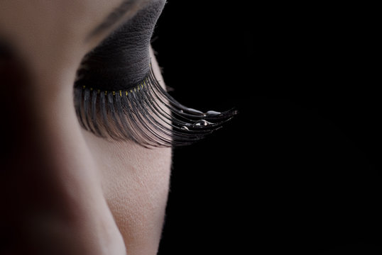 Tears on Eyelashes