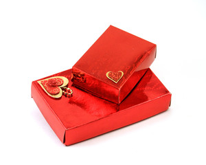 Two Red Gift Boxes