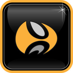 Vector abstract internet icon. Orange set. Simply change.