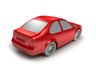 Obraz premium red car back